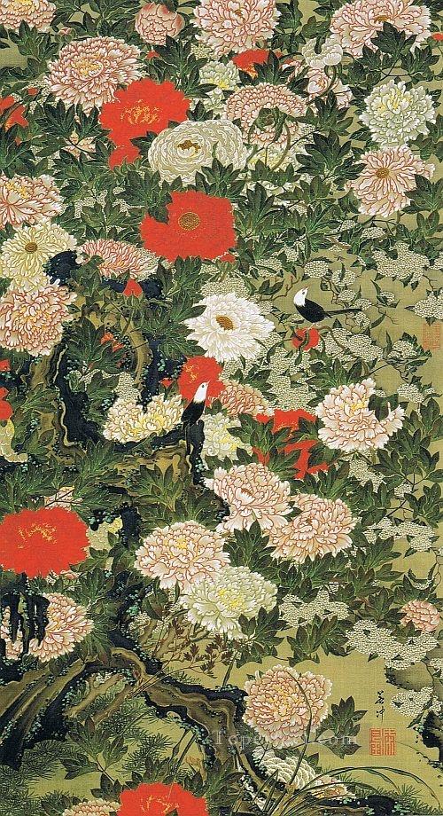 botan shoukinzu Ito Jakuchu Japanese Oil Paintings